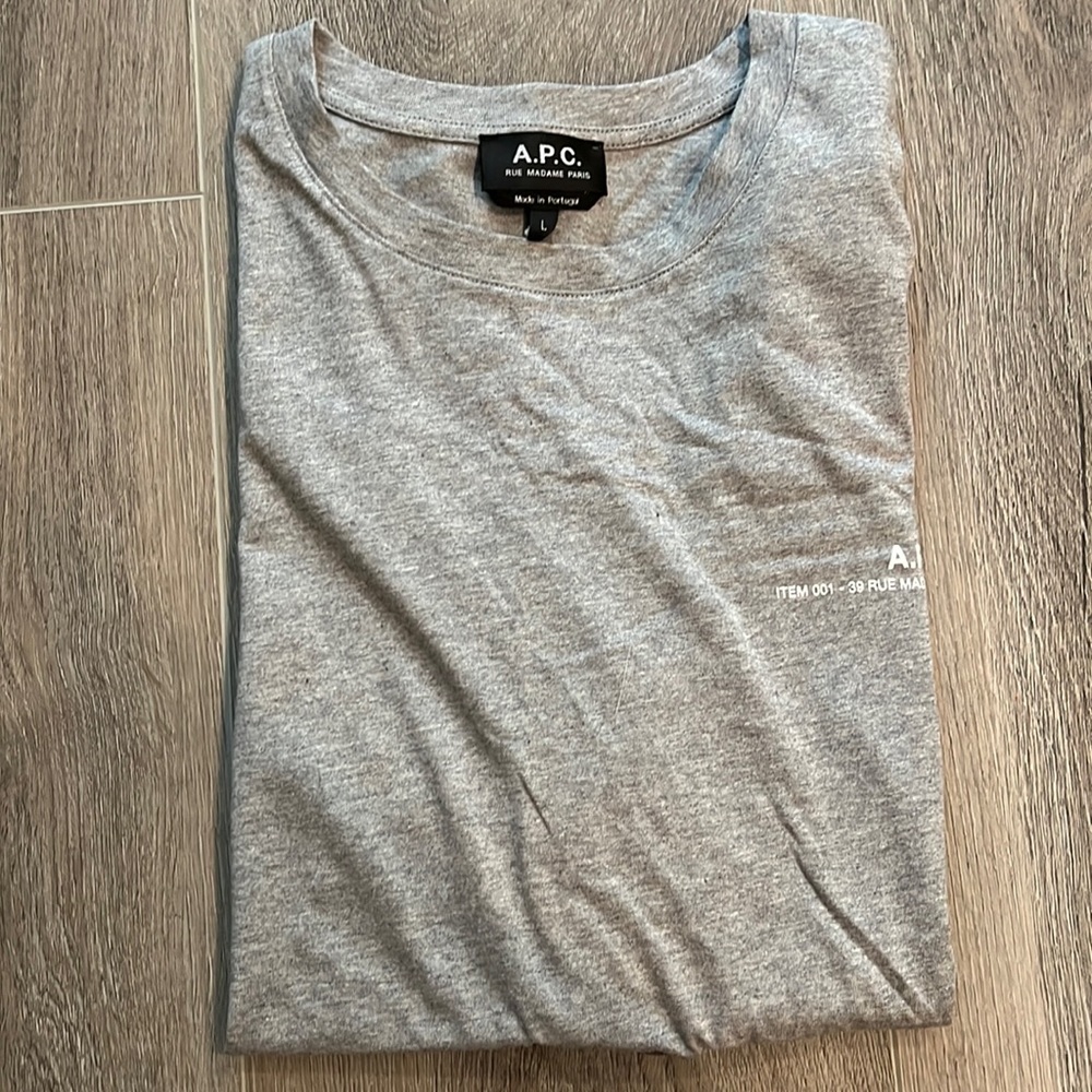A.P.C. Grey Short Sleeve Tshirt